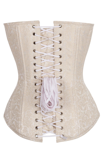 Ivory Cheray Waist Training Corset with Front Bust Opening