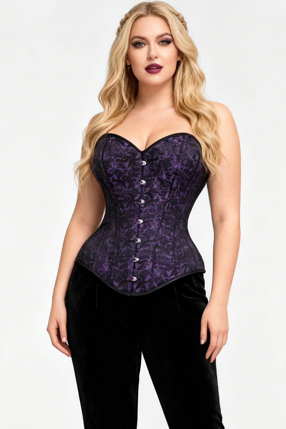 Amethyst Purple Cheray Overbust Corset