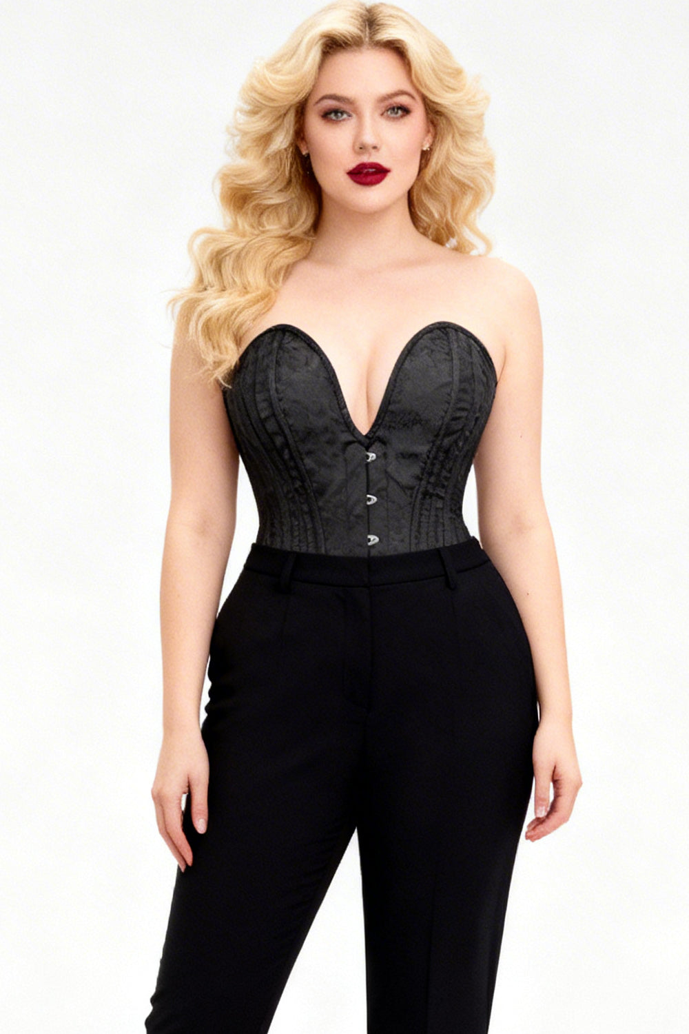 Hiroko Midnight Black Overbust Corset