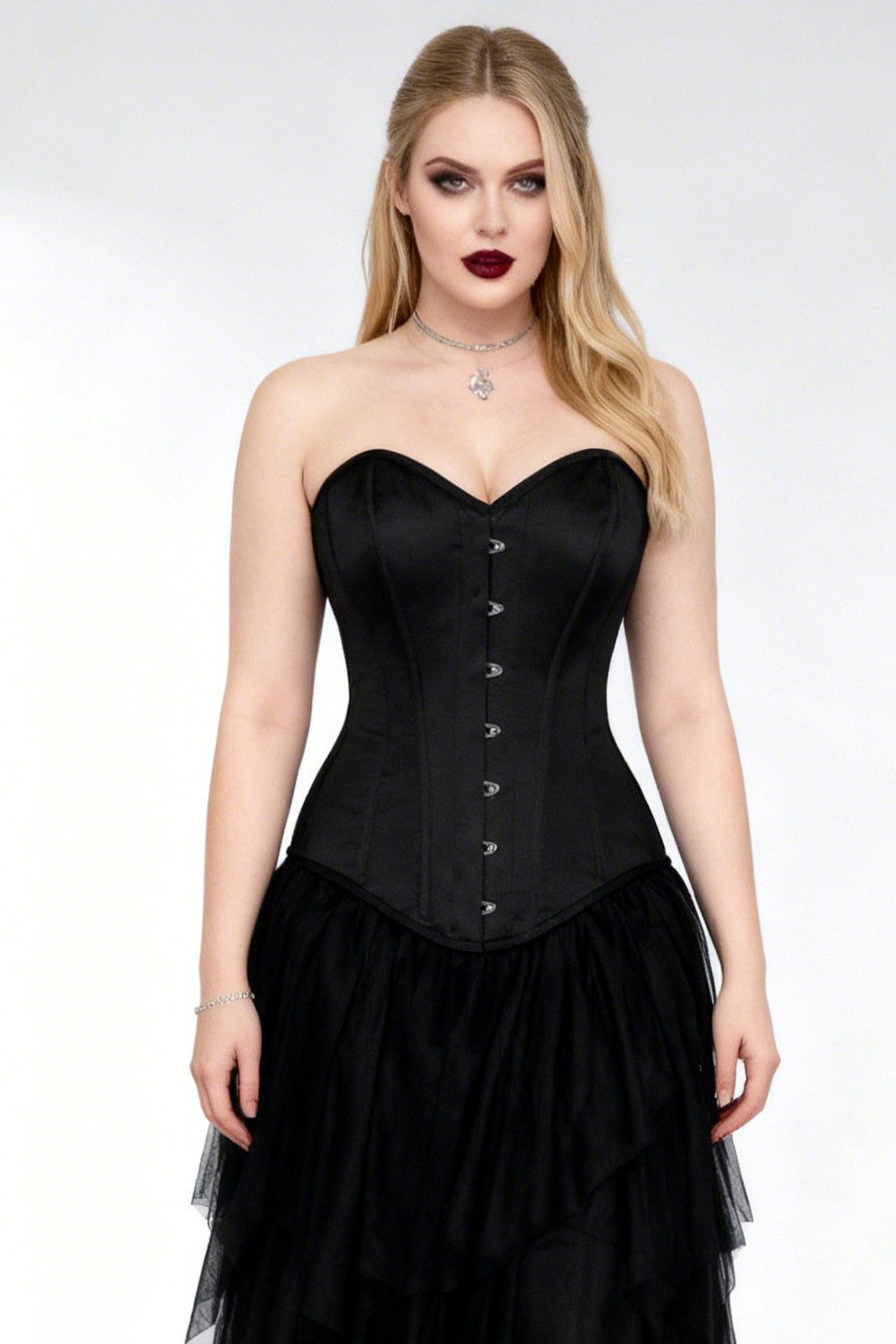 Valerie Midnight Black Overbust Corset