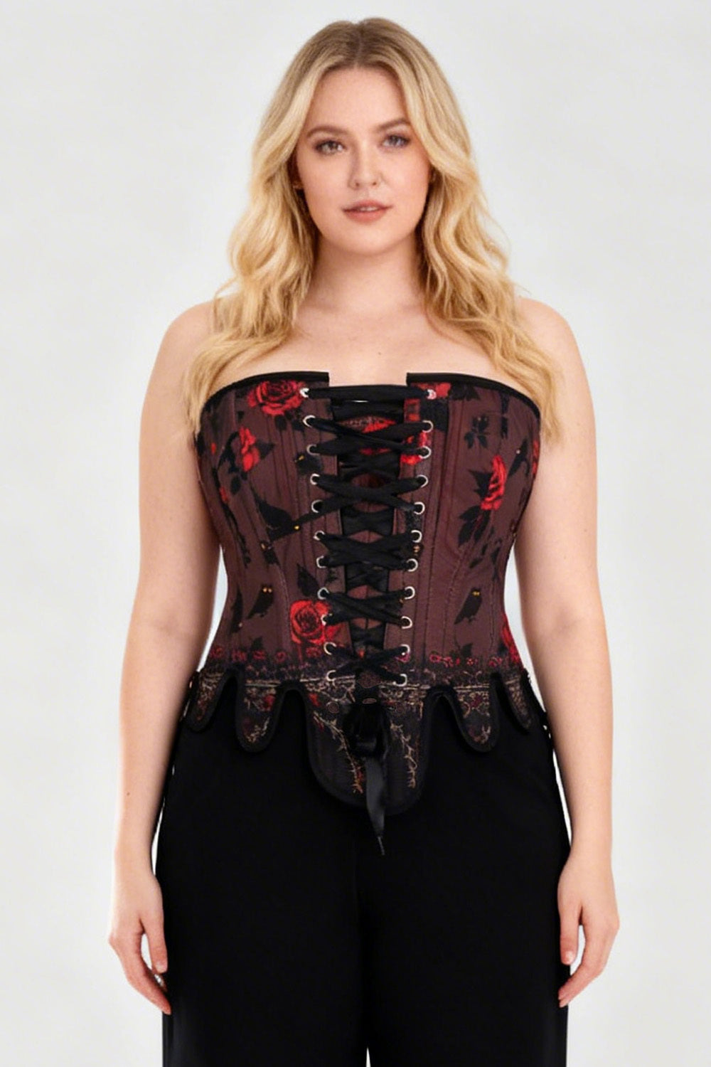 Burgundy Rosel Overbust Corset