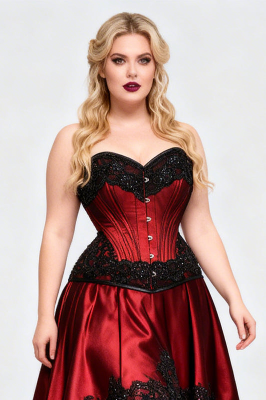 Crimson Red Novalee Overbust Couture Corset