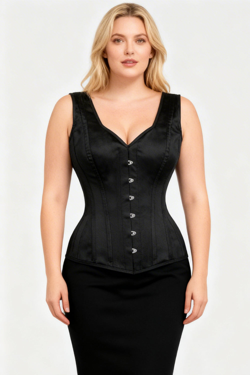 Midnight Black Lianna Overbust Corset