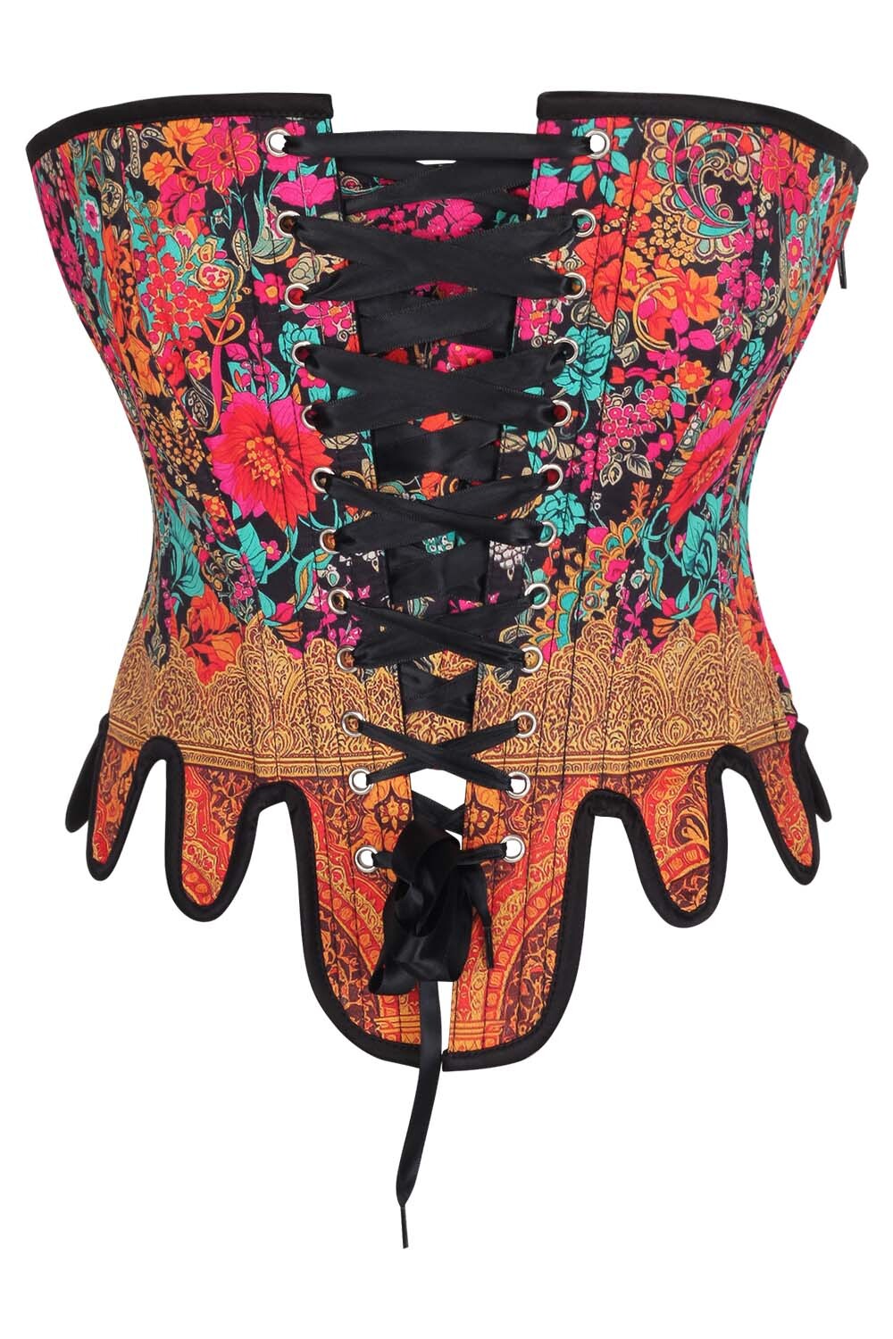 Vibrant Floral Rosel Overbust Corset