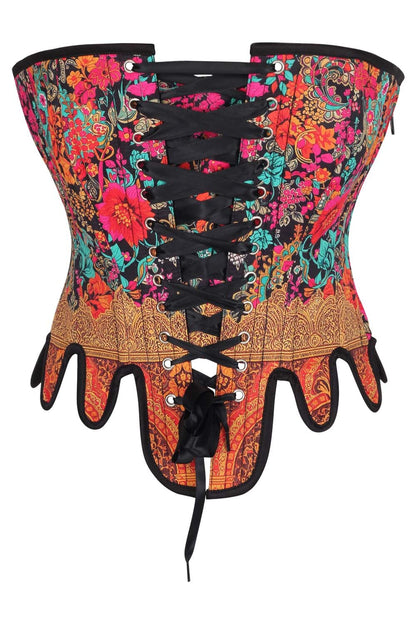 Vibrant Floral Rosel Overbust Corset