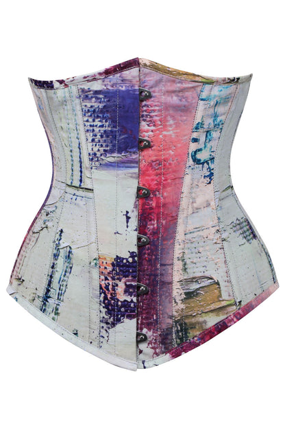 Abstract Painterly Underbust Corset