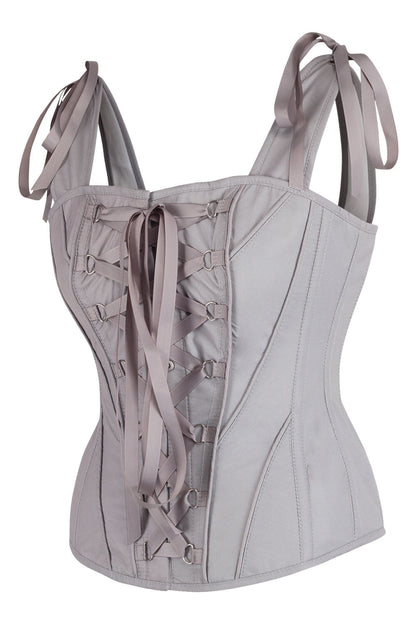 Dove Grey Shunelle Overbust Corset