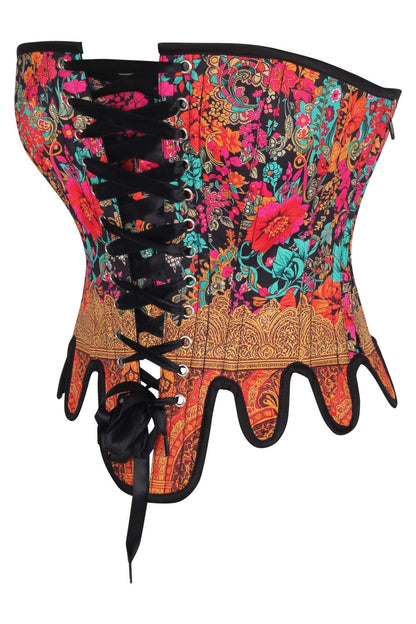 Vibrant Floral Rosel Overbust Corset
