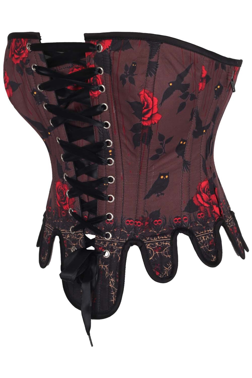 Burgundy Rosel Overbust Corset