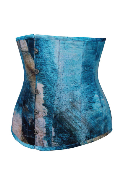 Azure Patchwork Anslea Underbust Corset