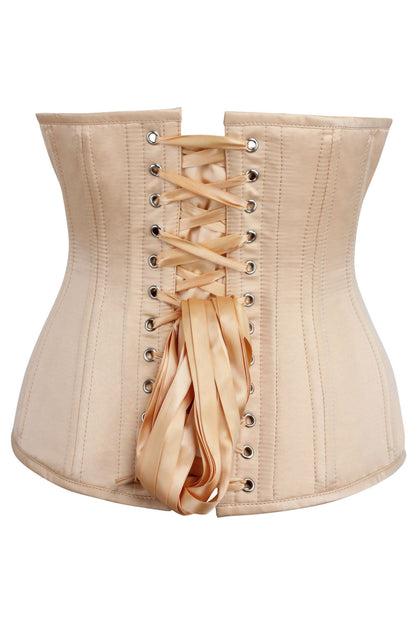 Nude Satin Brianna Waist Training Underbust Corset