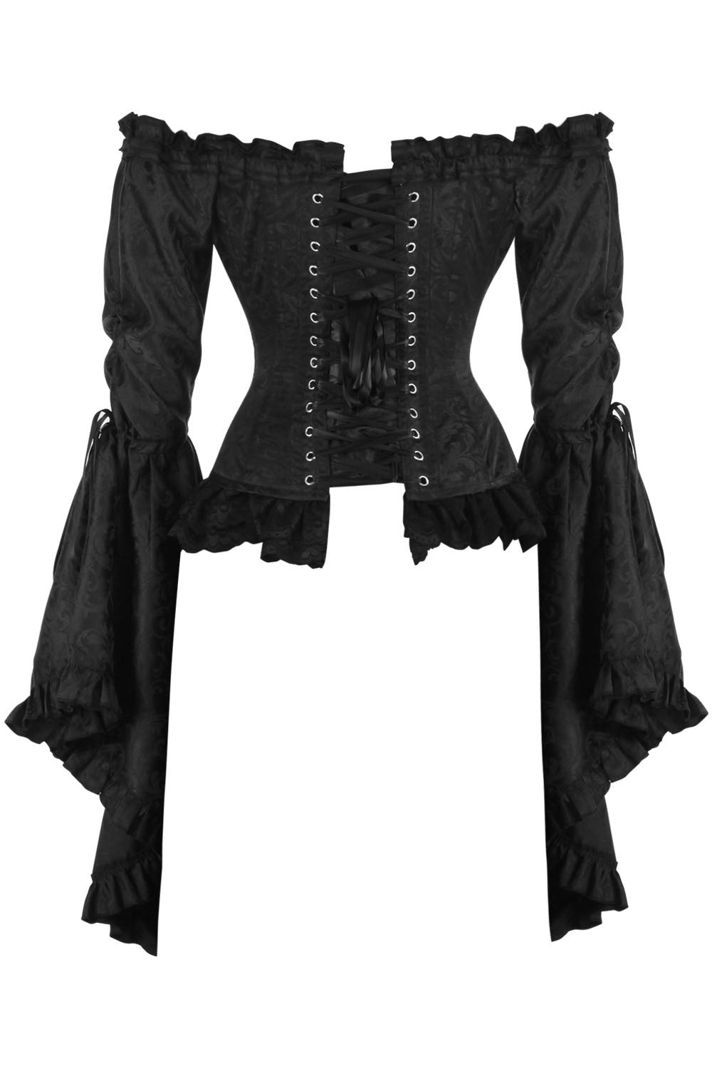 Midnight Black Yumiko Rococo Overbust Corset