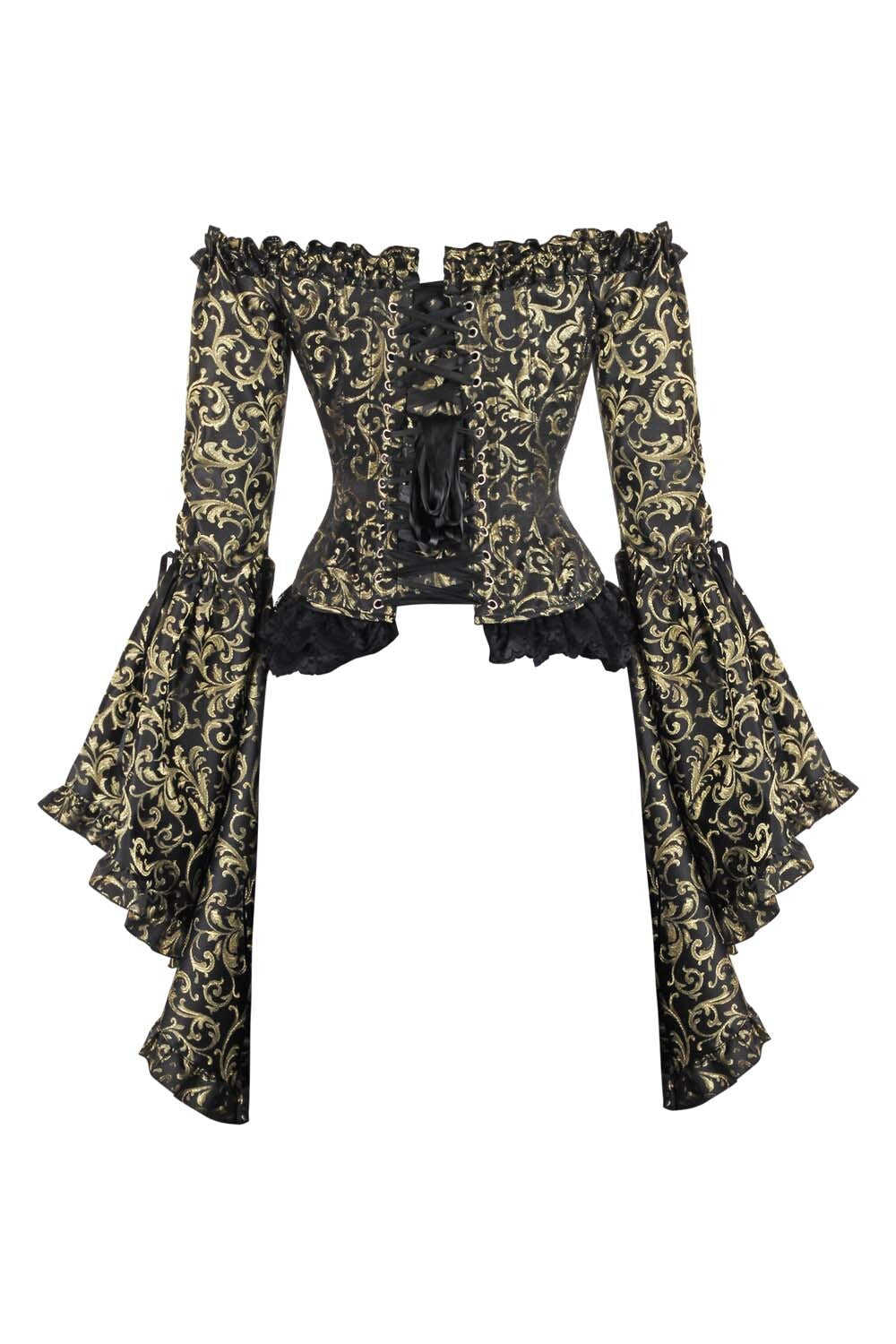 Black Gold Baroque Yumiko Overbust Corset