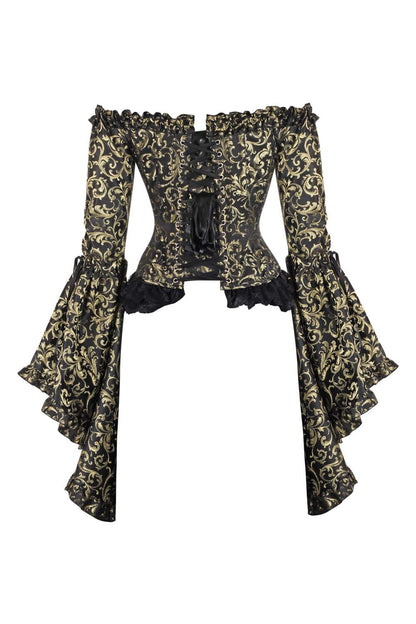 Black Gold Baroque Yumiko Overbust Corset