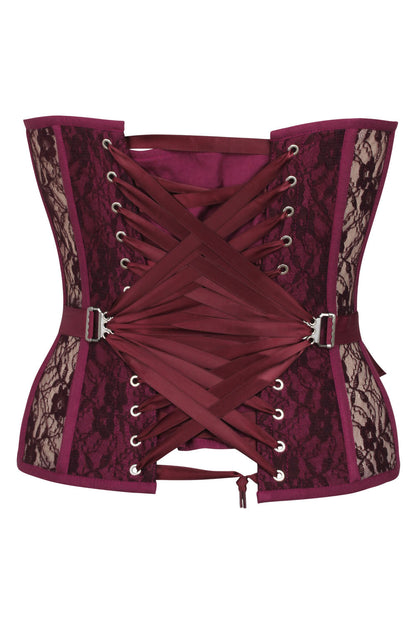 Crushed Violets Hadlea Overbust Corset with Fan Lacing