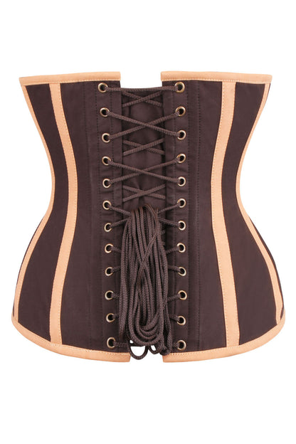 Brown Jolissa Single Layer Longline Underbust Corset