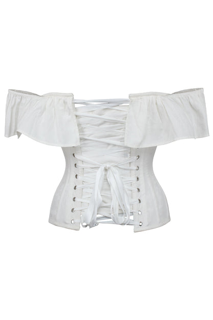 Snow White Joyleen Overbust Off Shoulder Cotton Corset