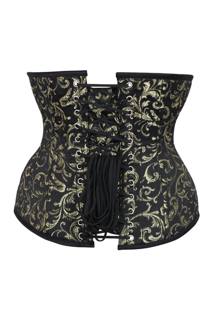 Black Gold Baroque Dannee Waist Training Corset
