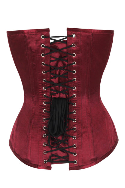 Burgundy Cheray Overbust Steel Boned Corset