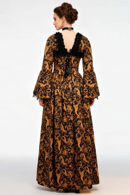 Golden Baroque Immortelle Rococo Corset Dress