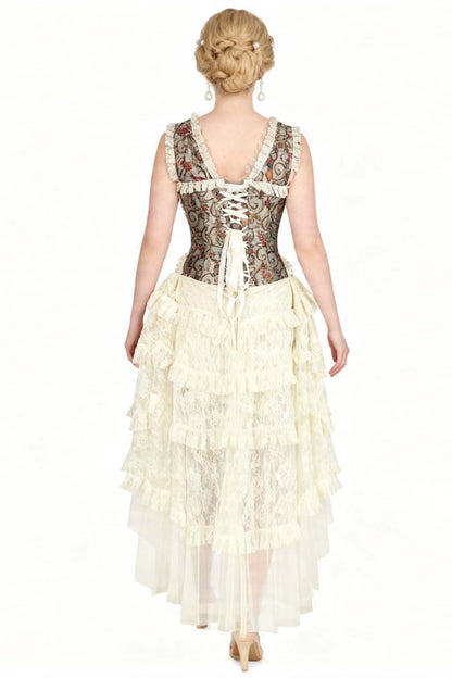 Ivory Anastasia Rococo Steel Boned Corset Dress