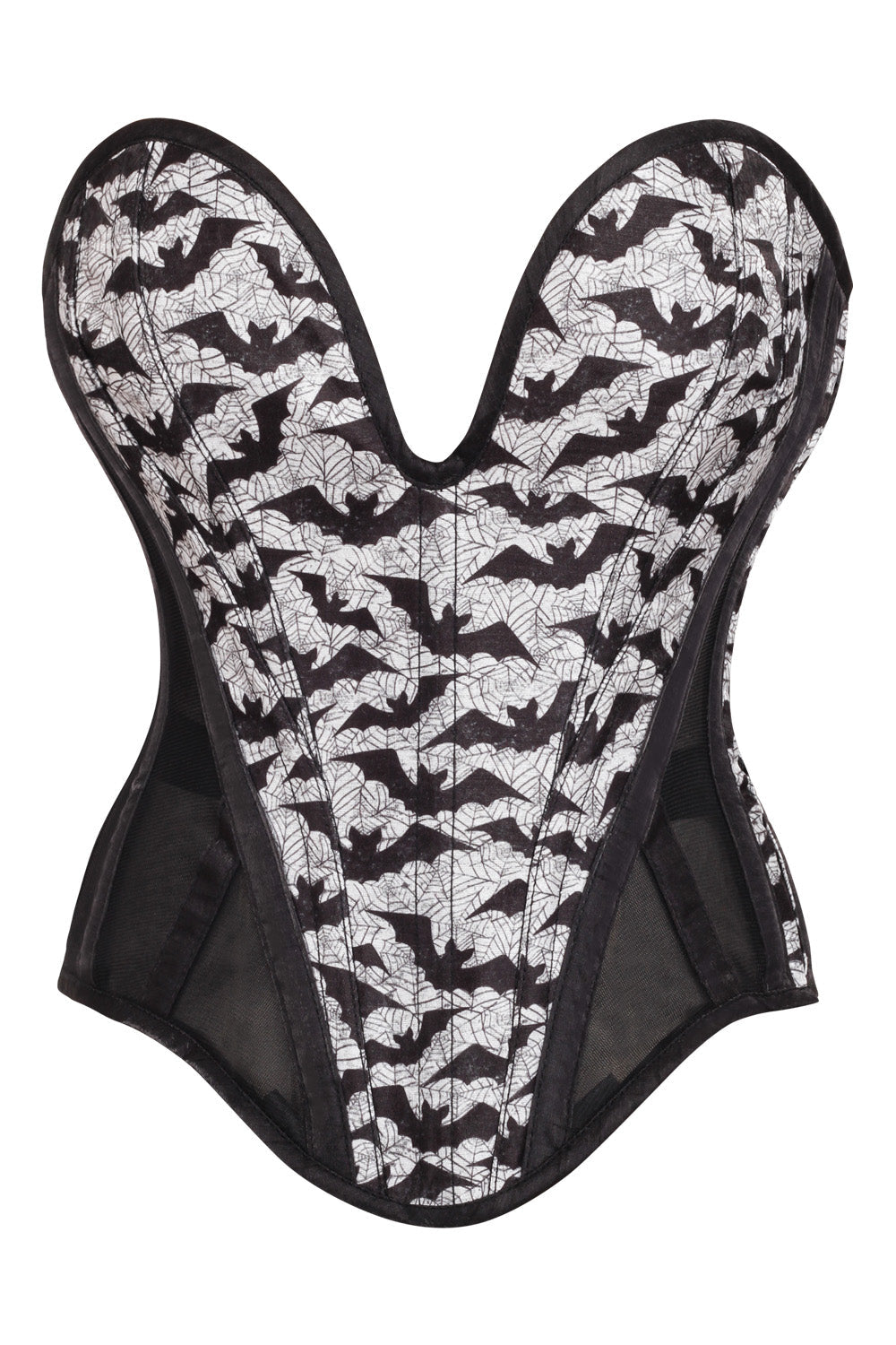 Black & White Haeley Overbust Corset