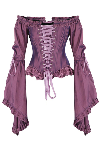 Lilac Yumiko Rococo Overbust Off Shoulder Corset