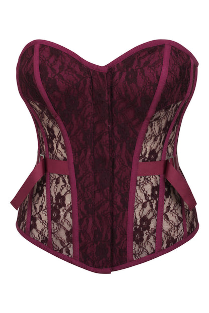 Crushed Violets Hadlea Overbust Corset with Fan Lacing