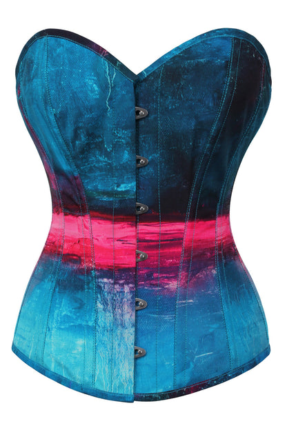 Ocean Aurora Laquita Digital Print Overbust Corset