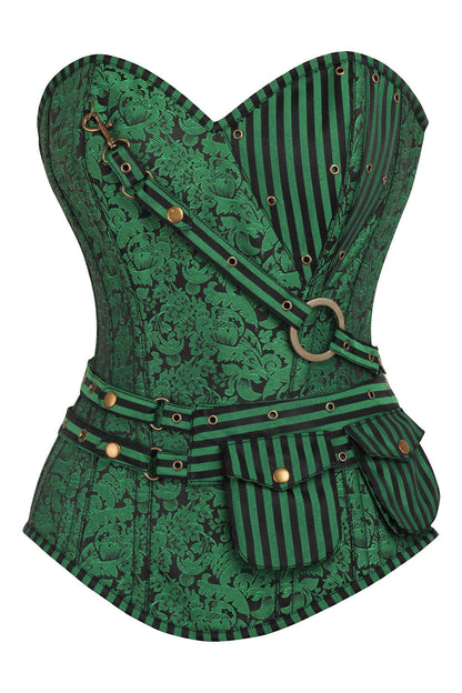 Emerald Cheray Steampunk Overbust Corset