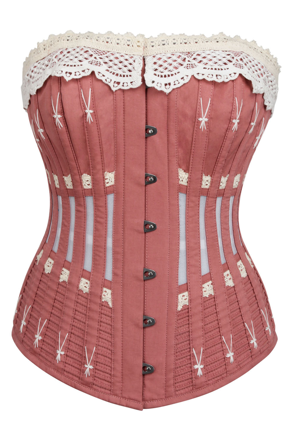 Dusk Rose Jisela Overbust Cotton Mesh Corset