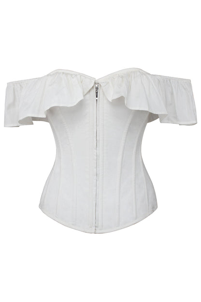 Snow White Joyleen Overbust Off Shoulder Cotton Corset