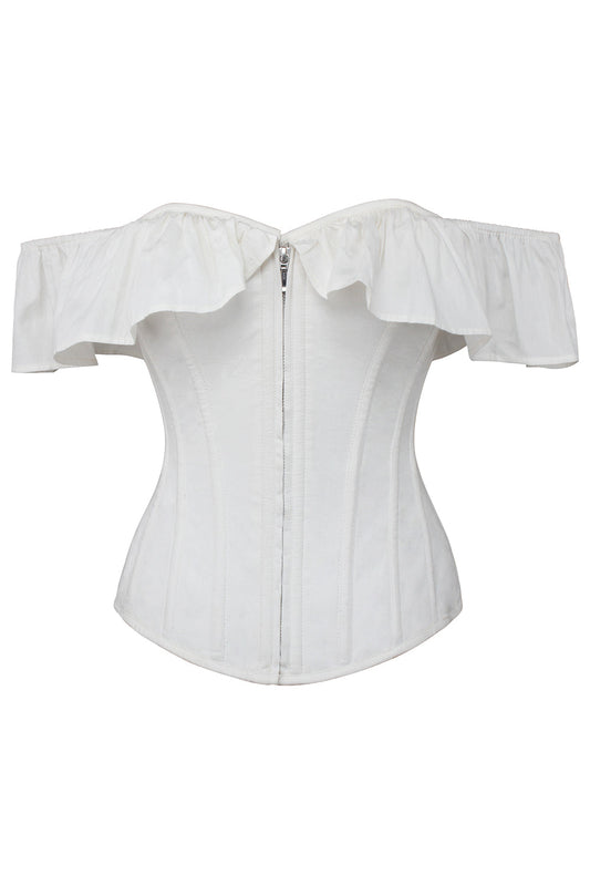 Snow White Joyleen Overbust Off Shoulder Cotton Corset