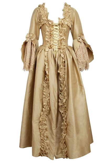 Champagne Gold Immortelle Rococo Corset Dress