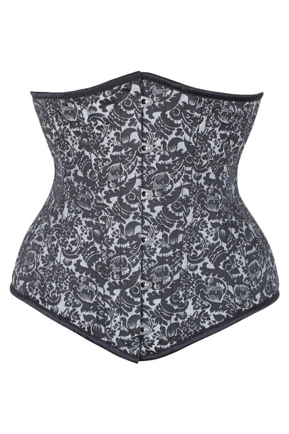 Silver Brocade Dannee Waist Training Corset