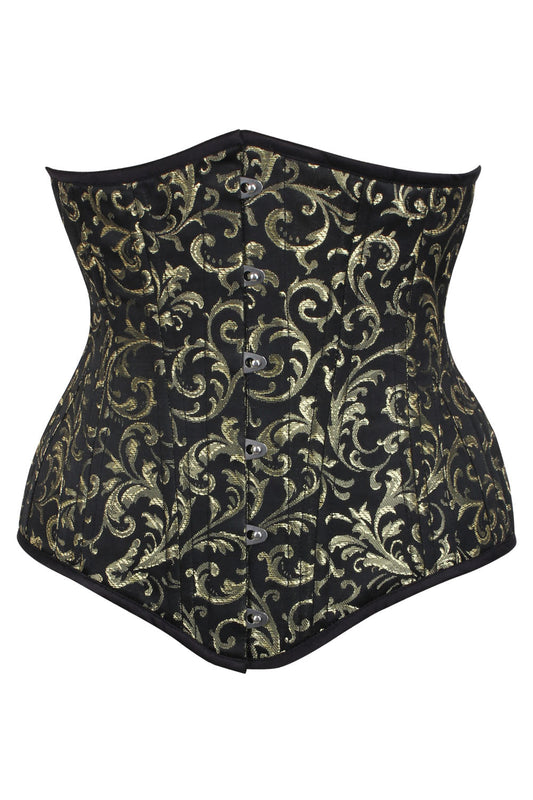 Black Gold Baroque Dannee Waist Training Corset