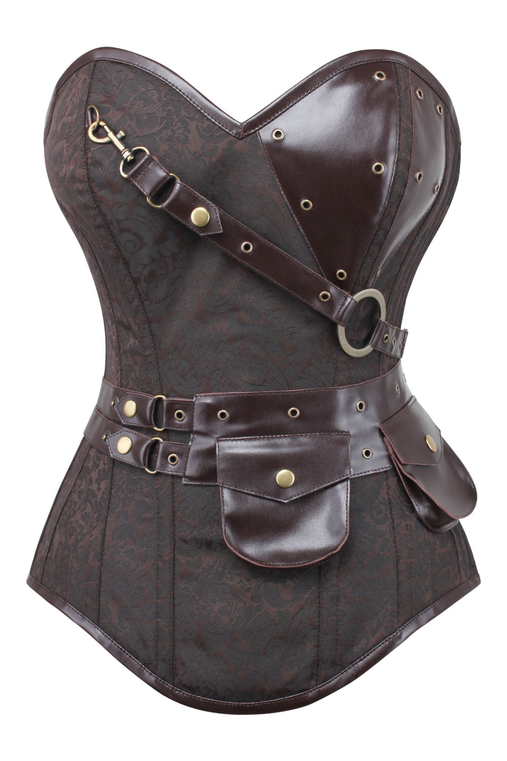 Brown Cheray Steampunk Overbust Corset