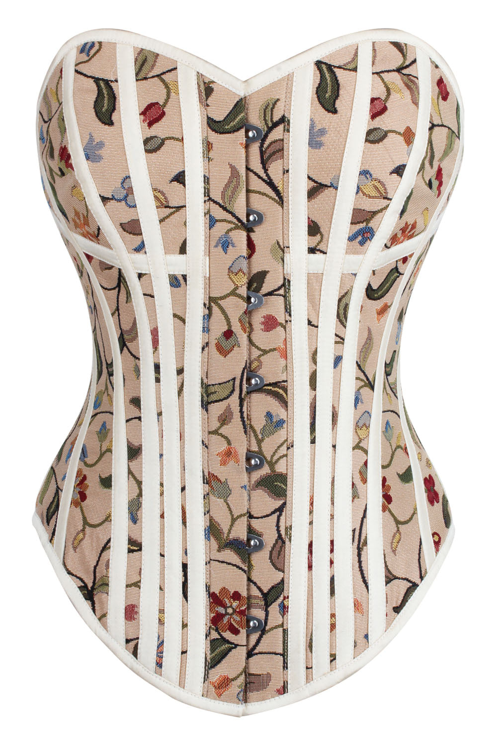 Gold Botanical Jeanae Overbust Steel Boned Corset