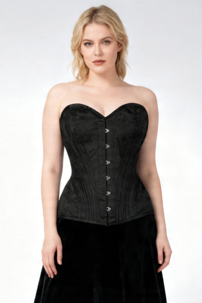 Midnight Black Novalee Overbust Corset