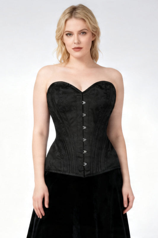 Midnight Black Novalee Overbust Corset