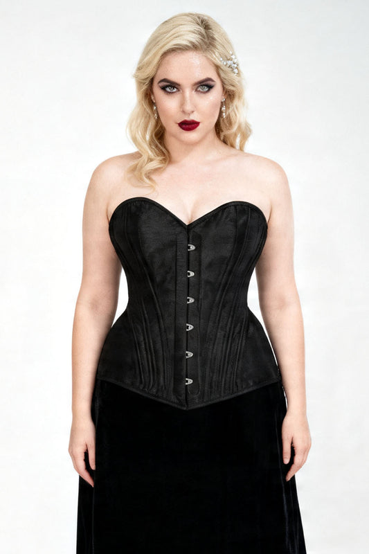 Midnight Black Novalee Overbust Gothic Corset