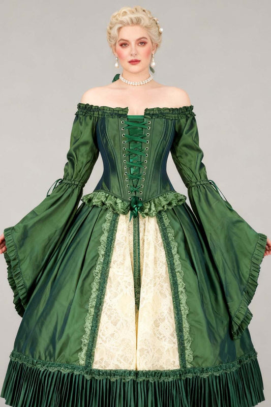 Emerald Yumiko Rococo Overbust Off Shoulder Corset