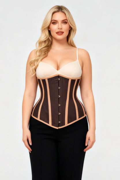 Brown Jolissa Single Layer Longline Underbust Corset