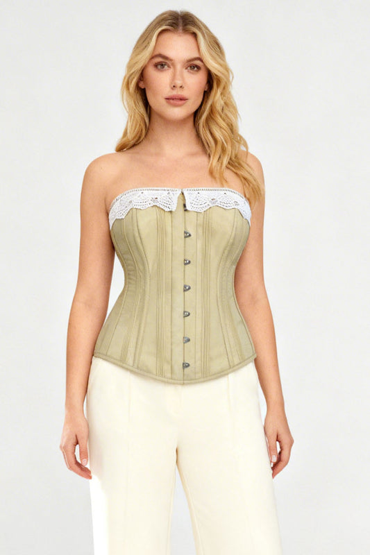 Mustard Deeann Overbust Cotton Corset