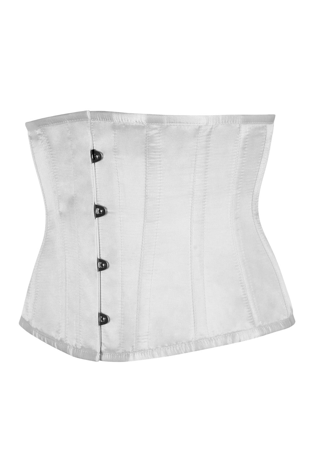 Anslea White Satin Underbust Steel Boned Corset