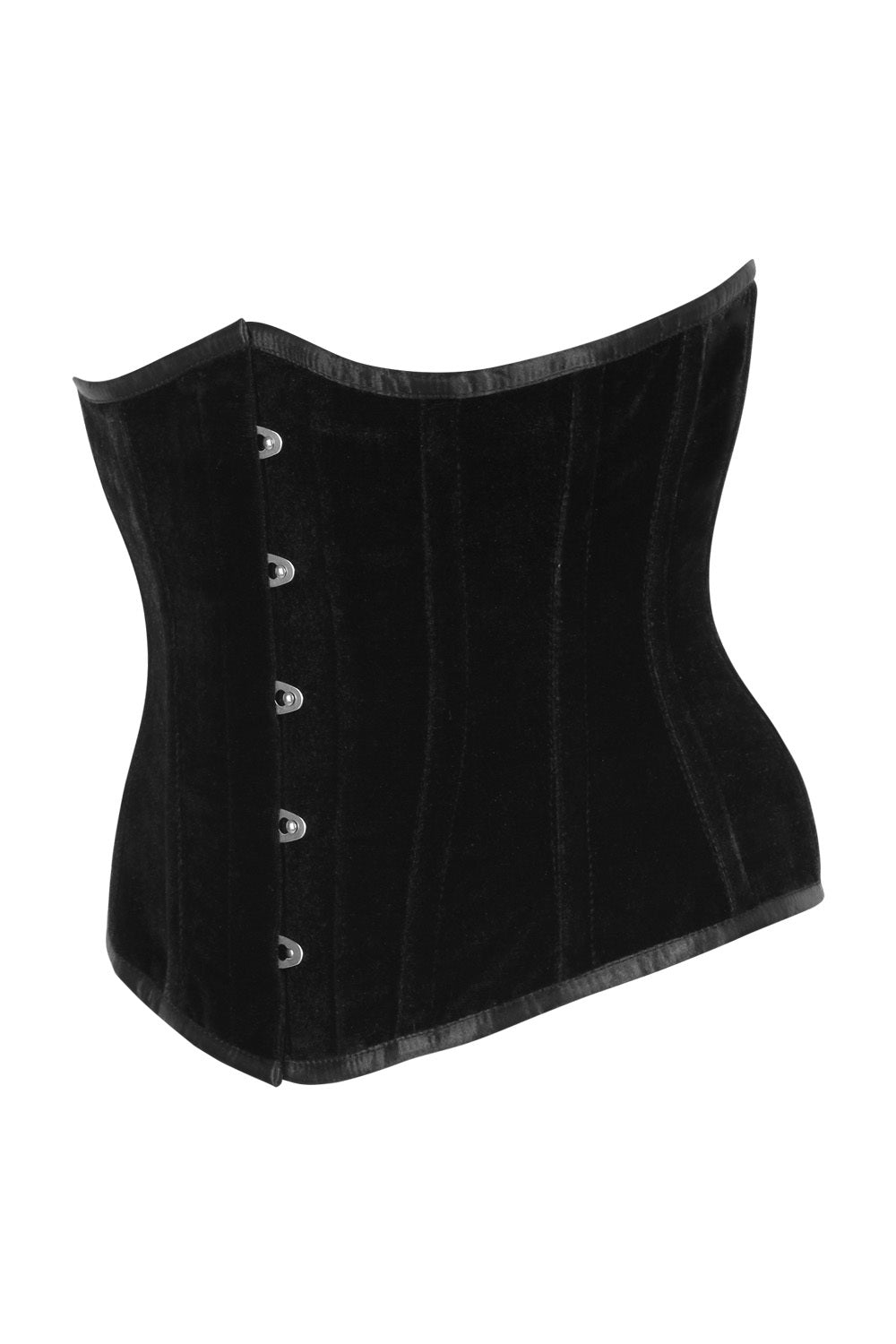 Yasmine Midnight Black Velvet Gothic Underbust Corset