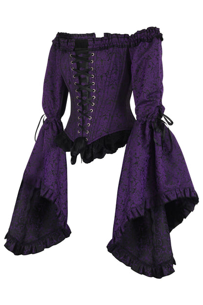 Deep Purple Yumiko Rococo Overbust Off Shoulder Corset