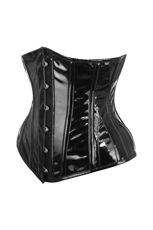 Black PVC Dannee Underbust Corset