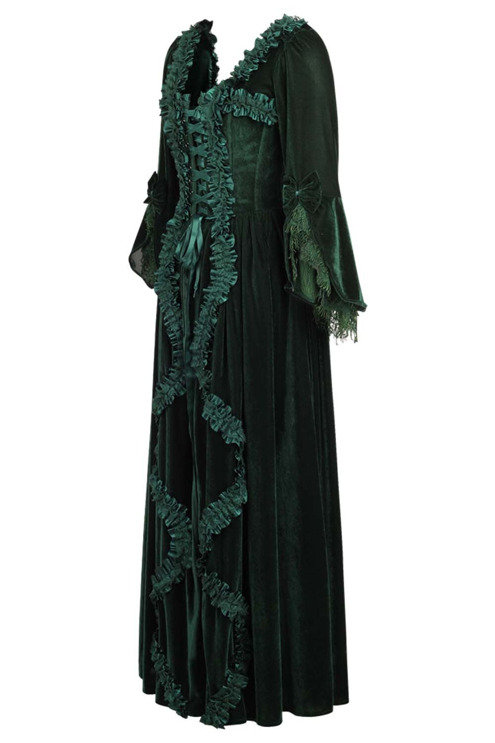 Emerald Green Immortelle Rococo Corset Dress