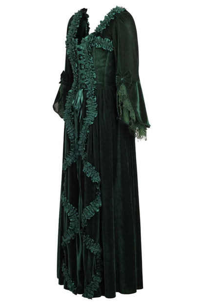 Emerald Green Immortelle Rococo Corset Dress